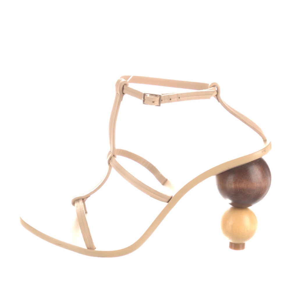 Cult gaia t strap wooden ball heel sandal